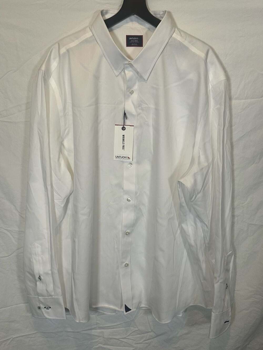UNTUCKit Las Cases-WF Shirt Size XXXL White Wrinkle Free Regular Fit